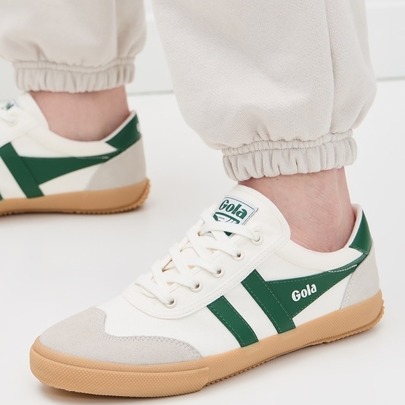 Gola Shoes - Gola White and Green Sneakers